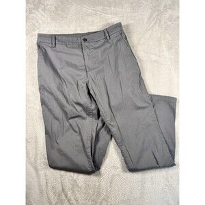 Birddogs Pants Men 32x32 Gray Chino Zip Pocket Flat Front Stretch Boomstick Golf